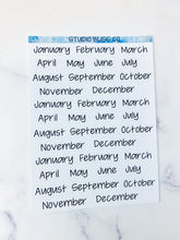 Load image into Gallery viewer, Planner Stickers "Months" | Jen Plans Handwritten Font