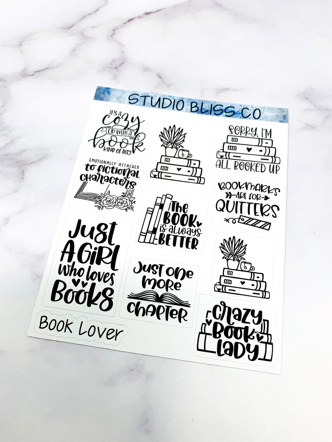 Book Lover's Sticker Sheet