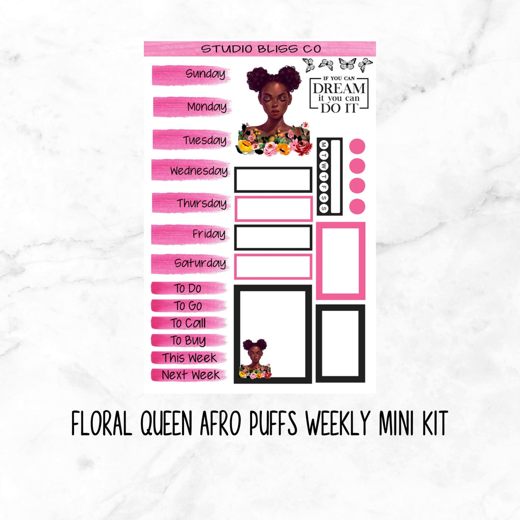 Floral Queen - Afro Puffs Weekly Mini Kit